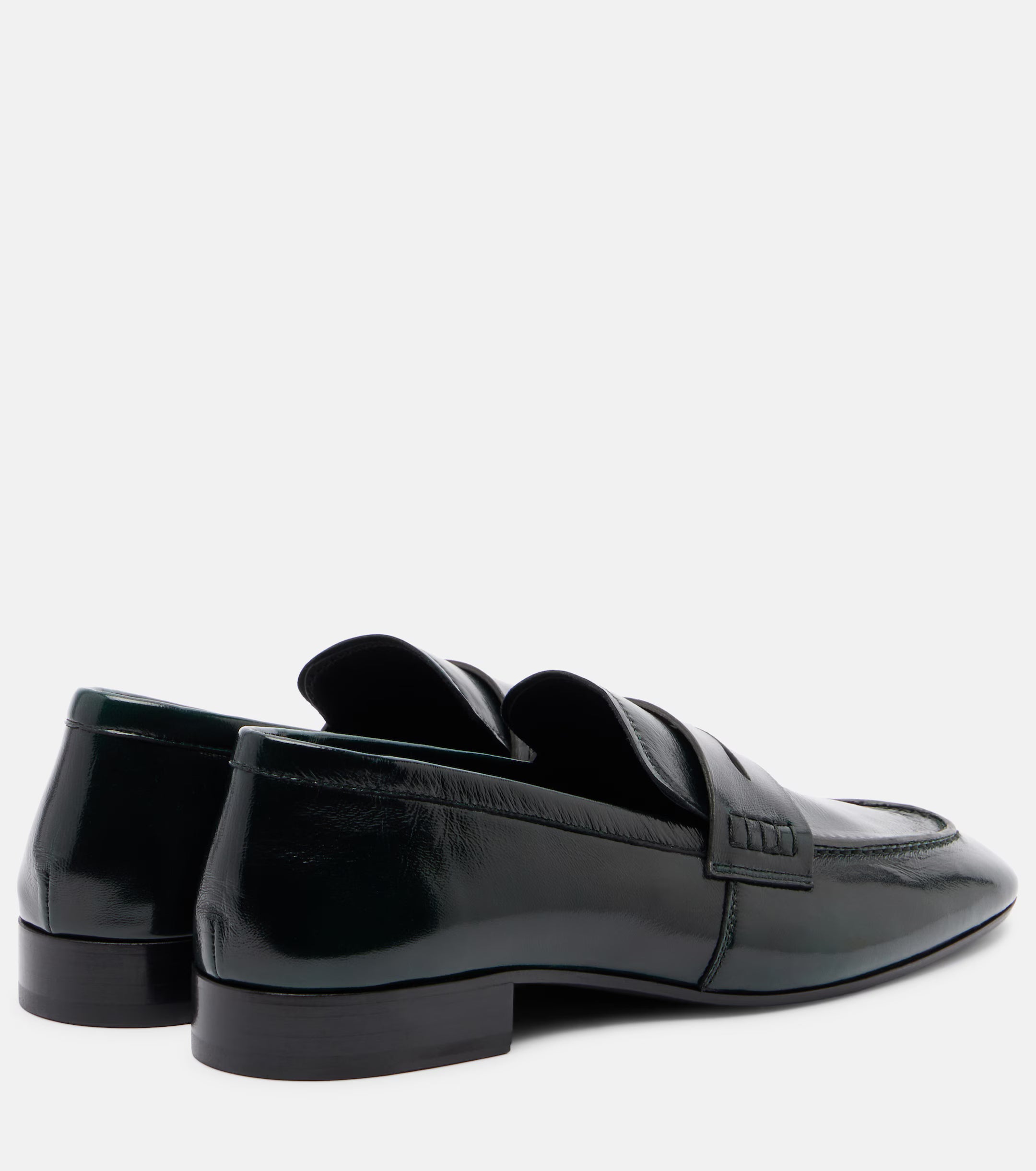 Dries Van Noten Black Leather Loafers
