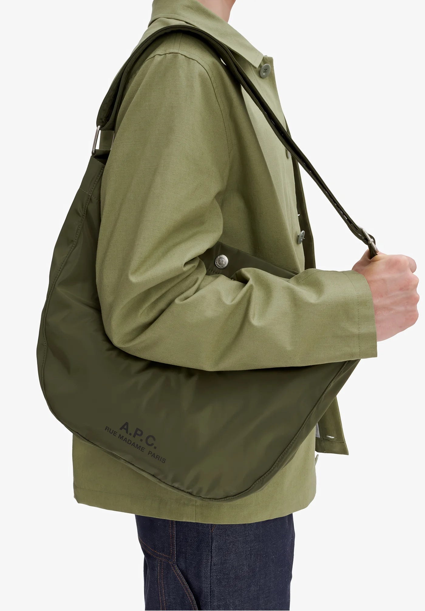 A.P.C. Khaki Journal Bag