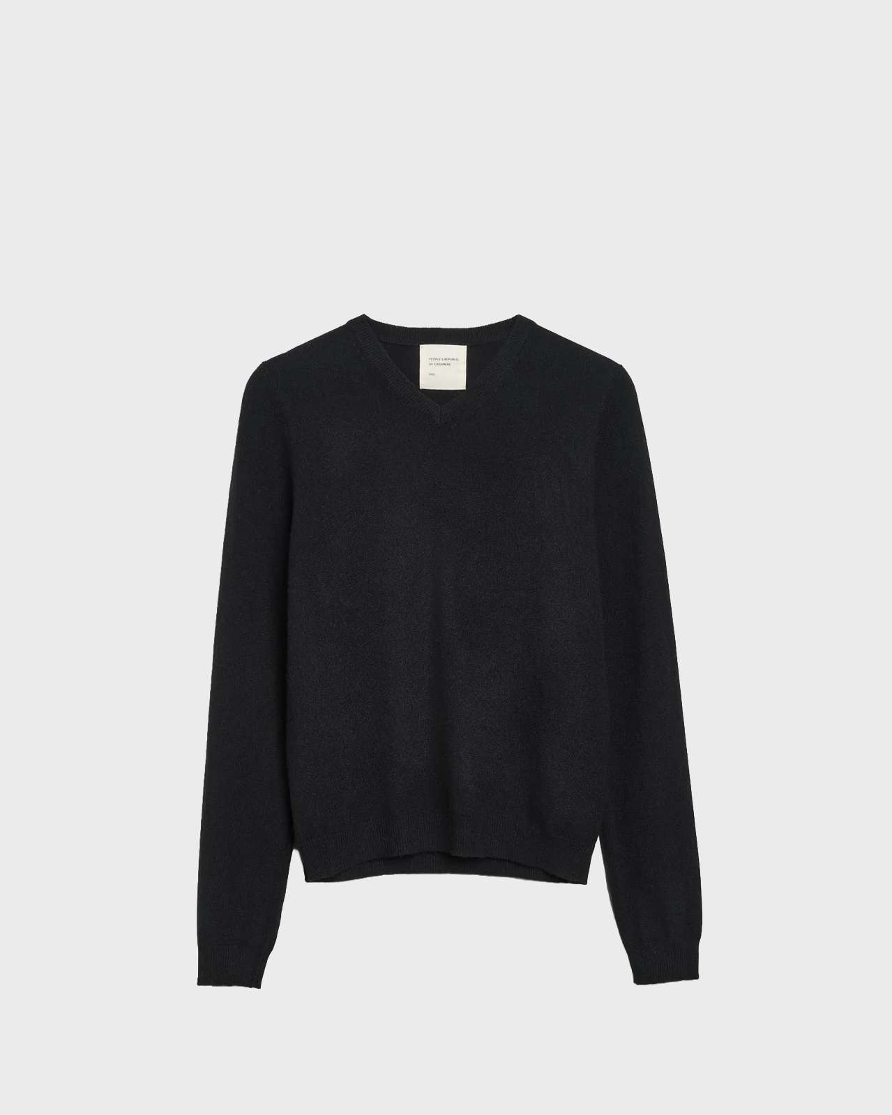 People's Republic Of Cashmere Black Fitted 90's V-Neck Knit