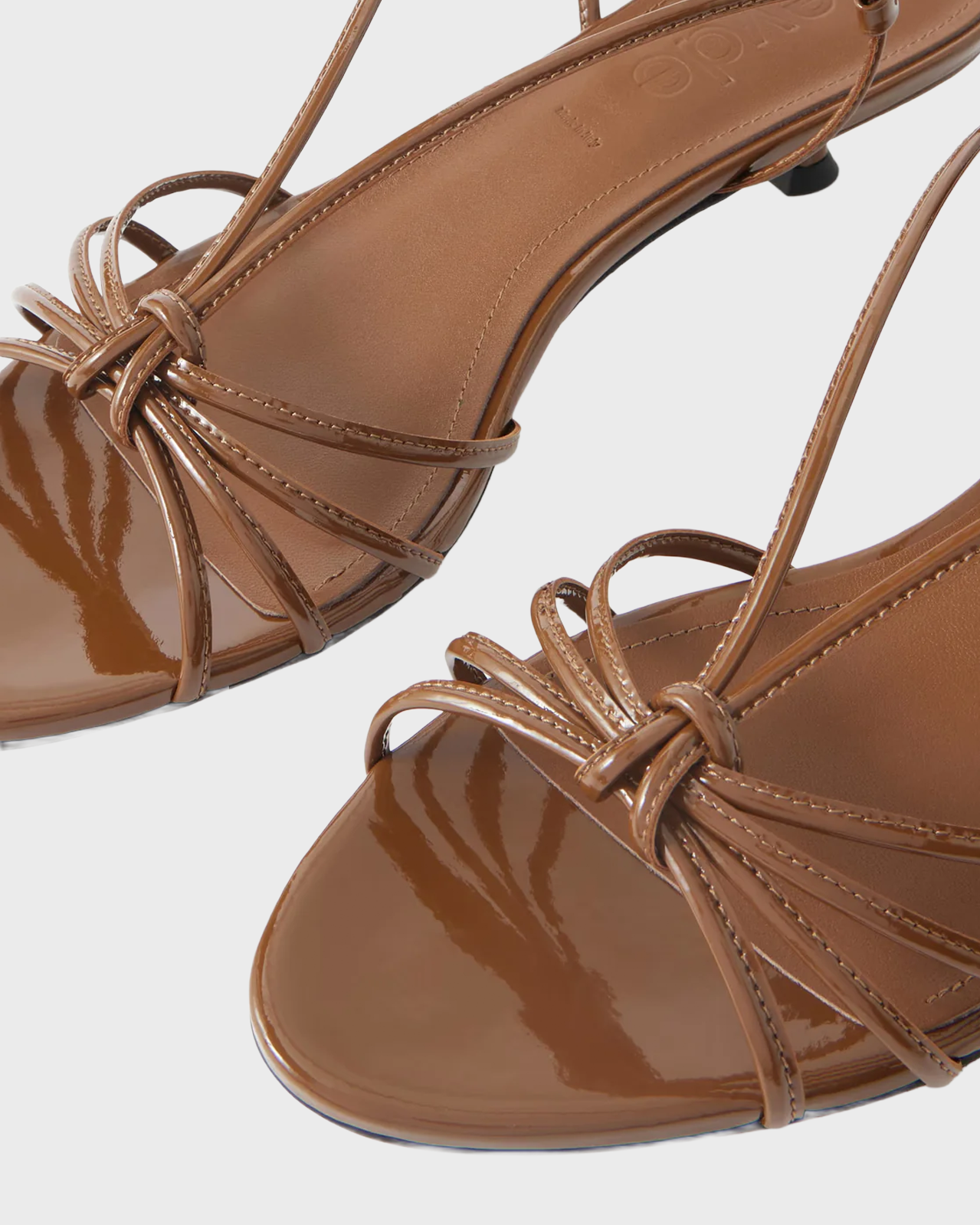 Aeyde Tobacco Amara Patent Calf Leather