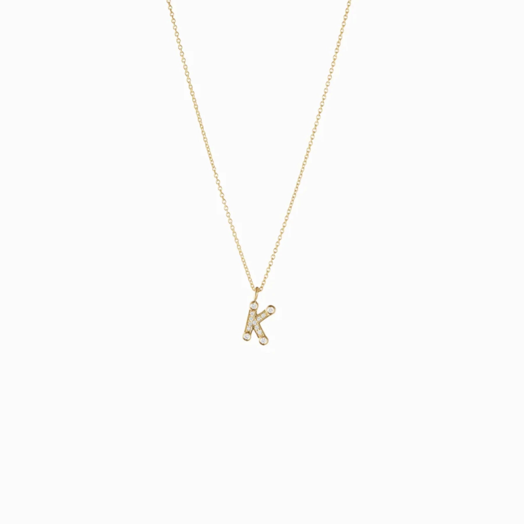 Sophie Bille Brahe Simple Letter K Necklace