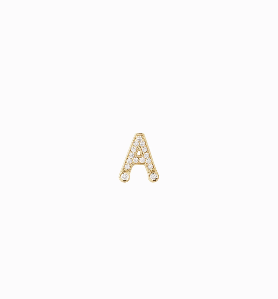 Sophie Bille Brahe Simple Letter A Earring