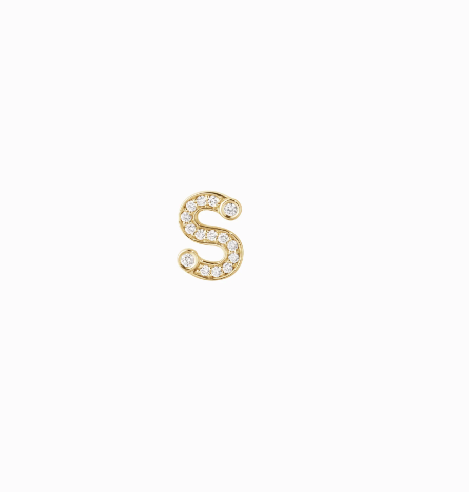 Sophie Bille Brahe Simple Letter S Earring
