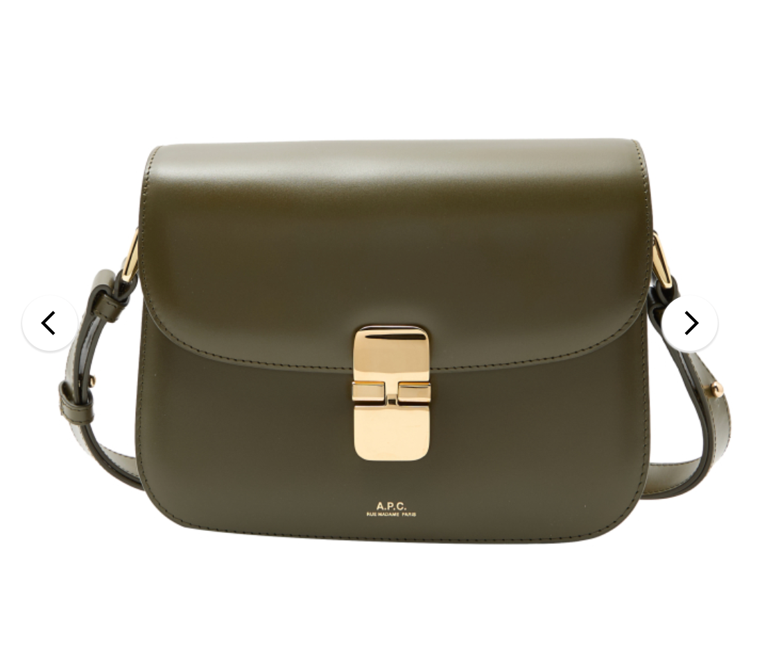 A.P.C. Small Grace Kaki Fonce Bag