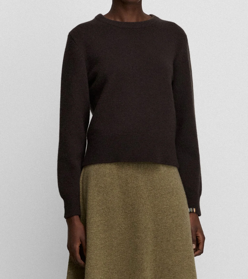 Extreme Cashmere Dark Brown Jeanne Sweater