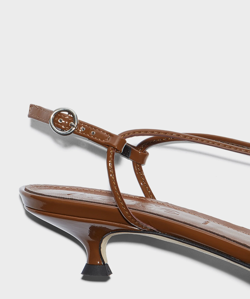 Aeyde Amara Tobacco Patent Calf Leather