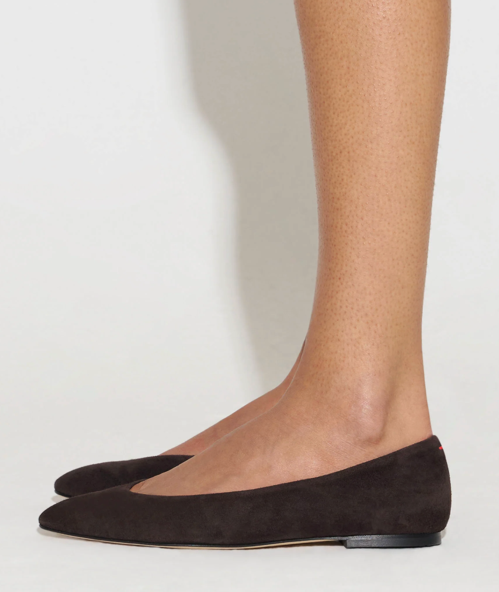 Aeyde Moka Ellie Kid Suede Leather Flats