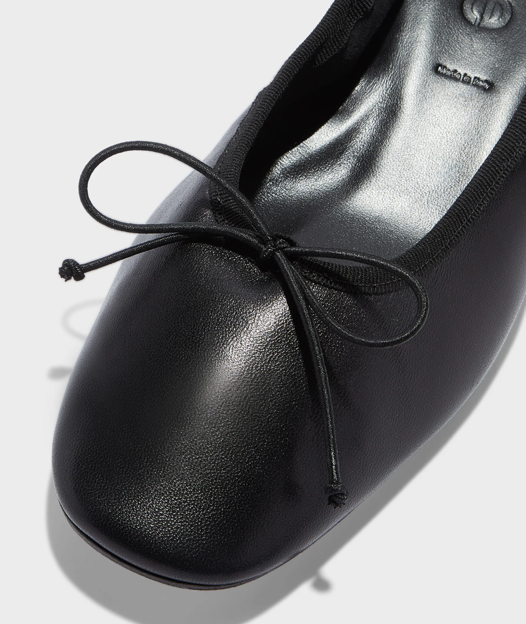 Aeyde Black Nappa Leather Onda Ballet Flats