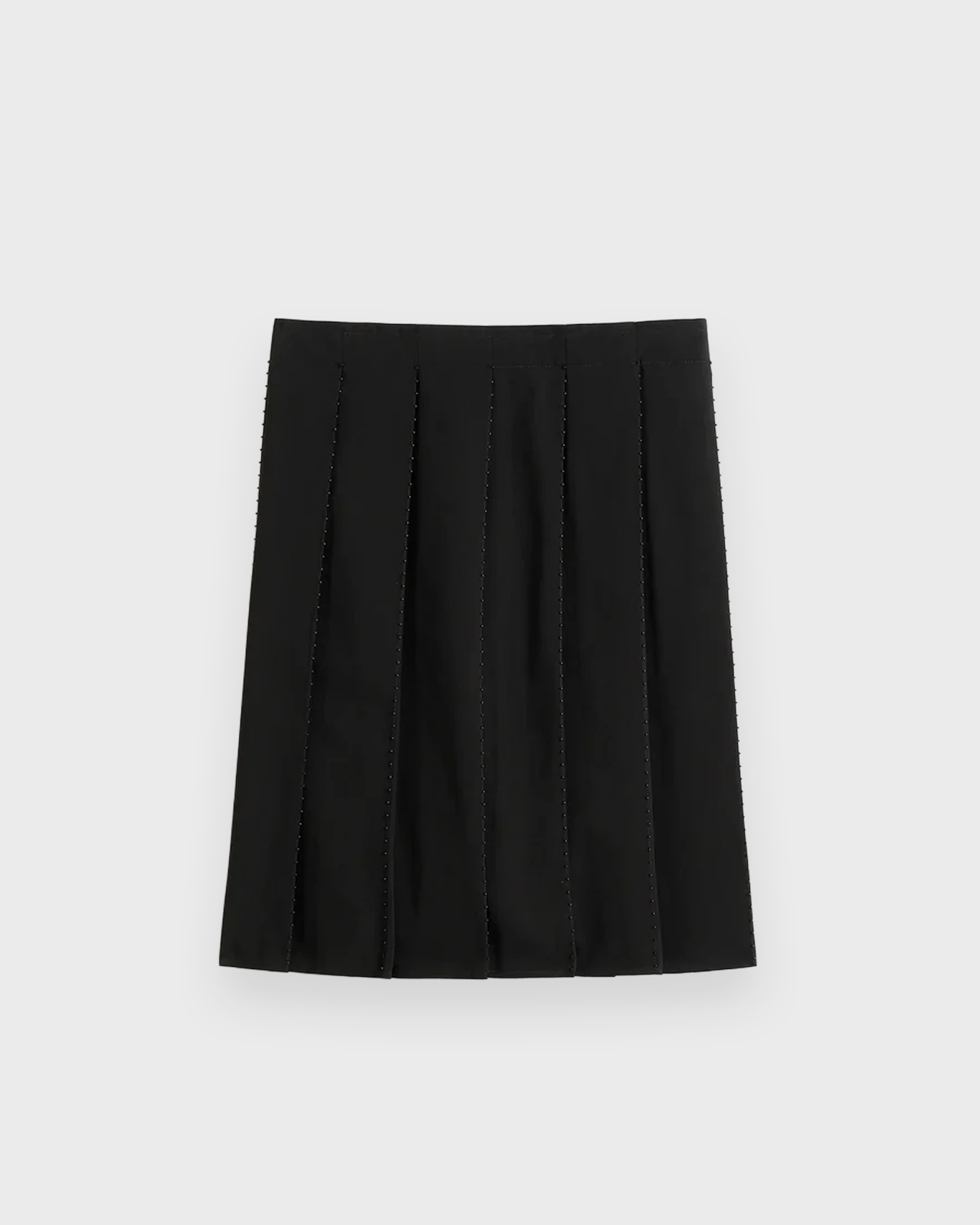 Toteme Black Beaded Pleat Skirt
