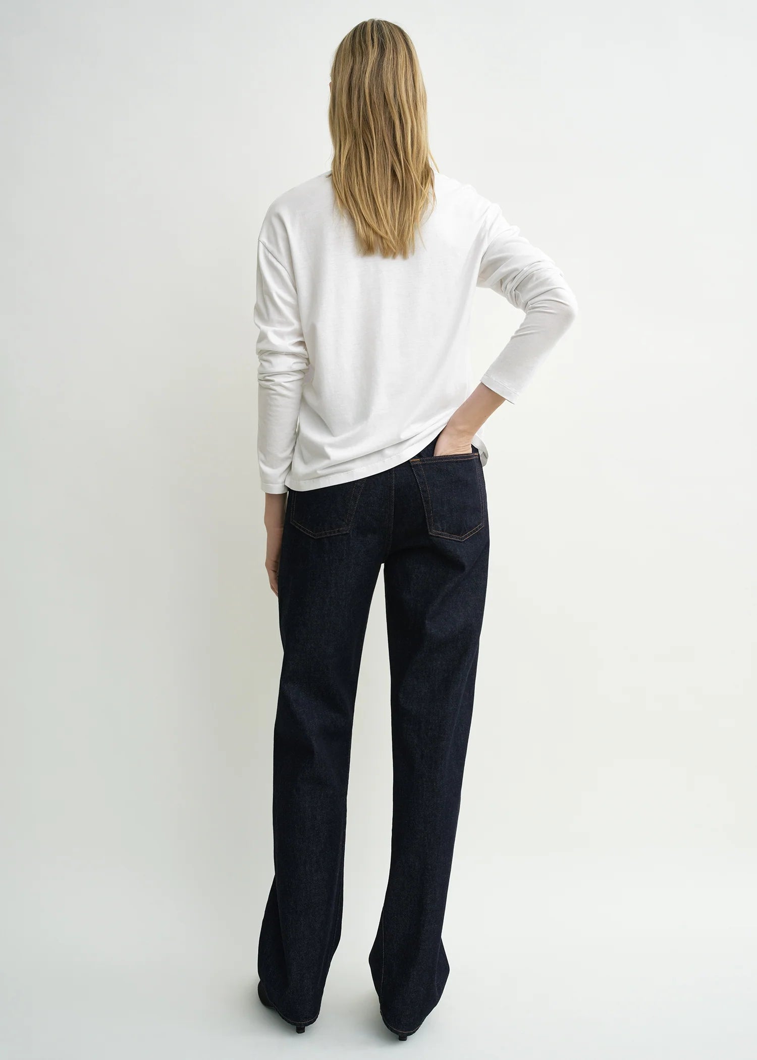 Toteme Rinsed Blue Twisted Seam Denim Full Length