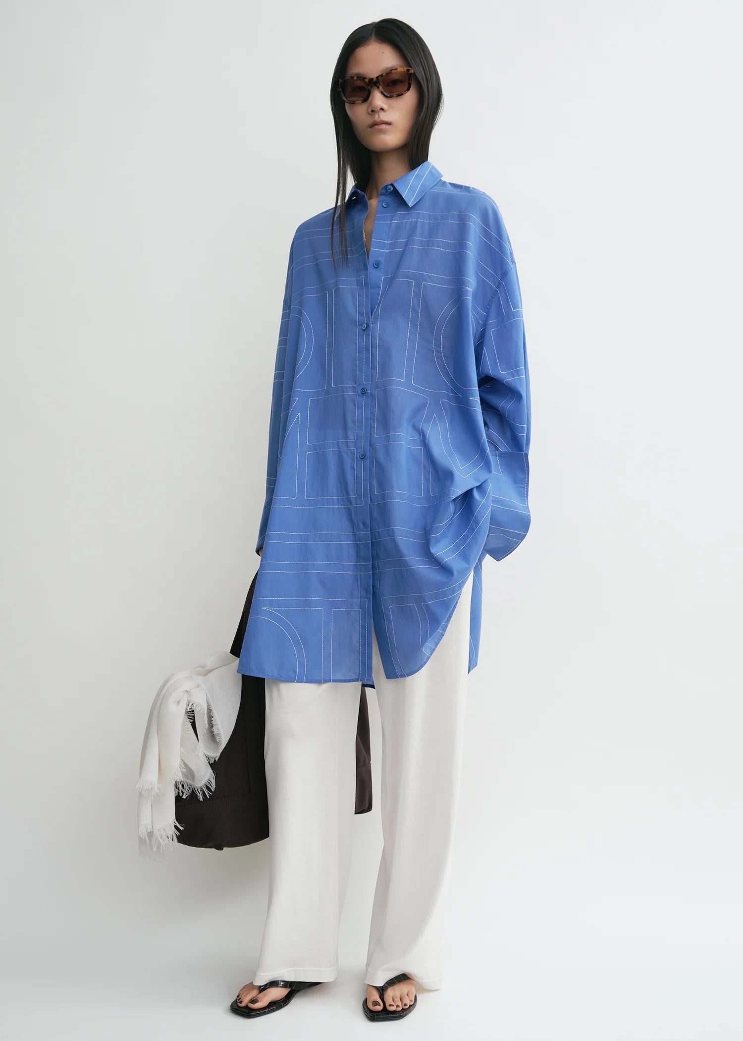 Toteme Cobalt Long Summer Shirt