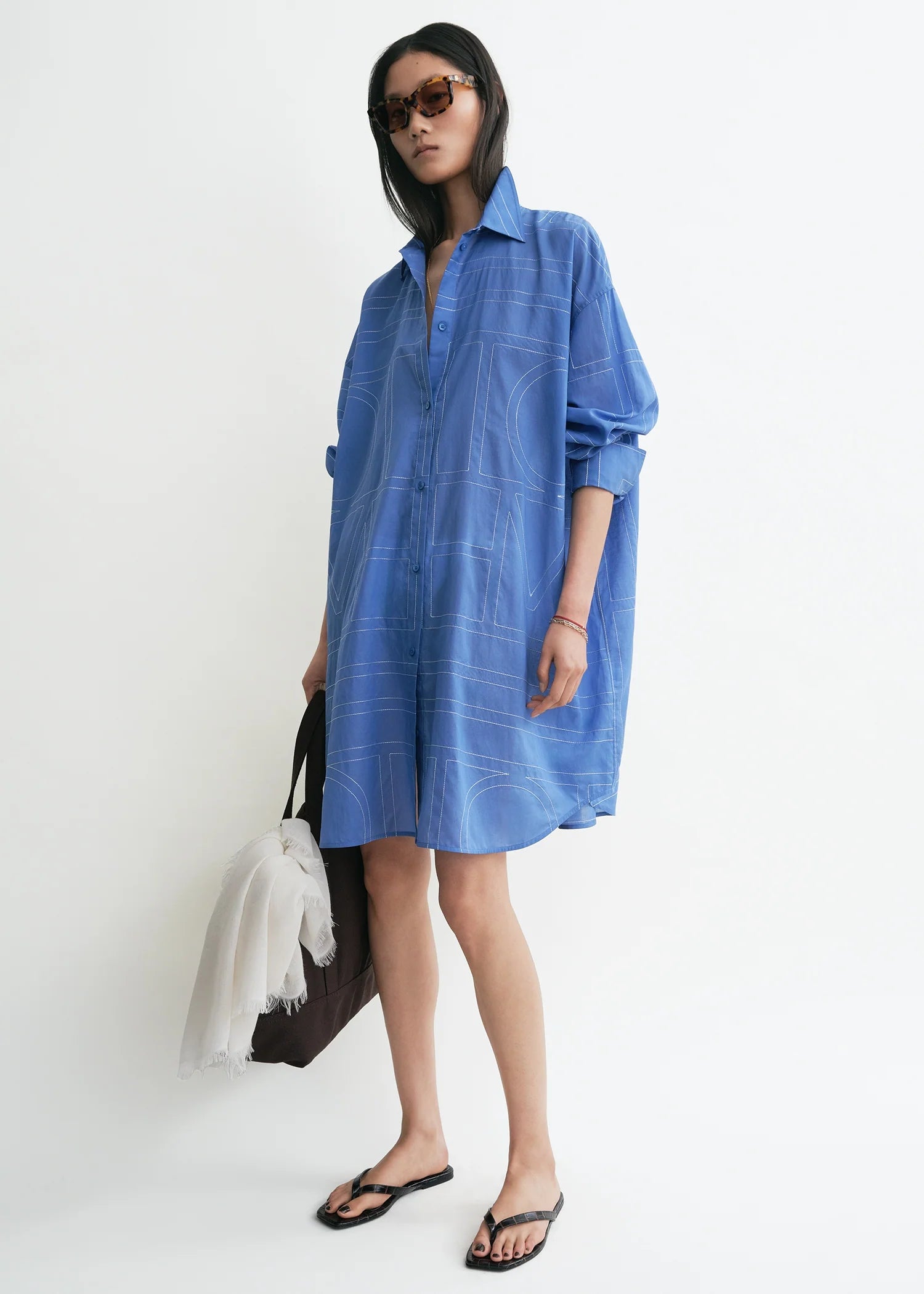 Toteme Cobalt Long Summer Shirt