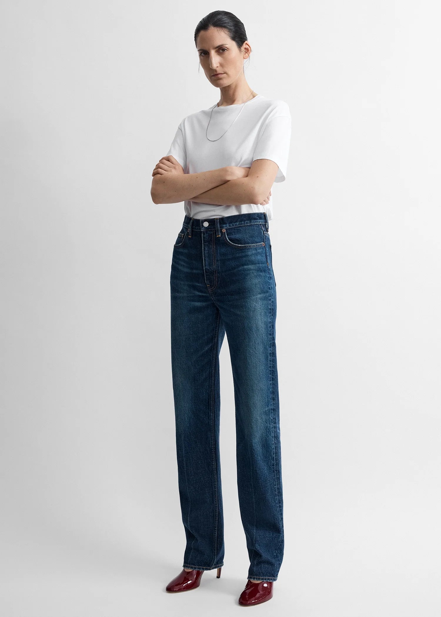 Toteme Faded Blue Classic Slim Denim Full Length Jeans