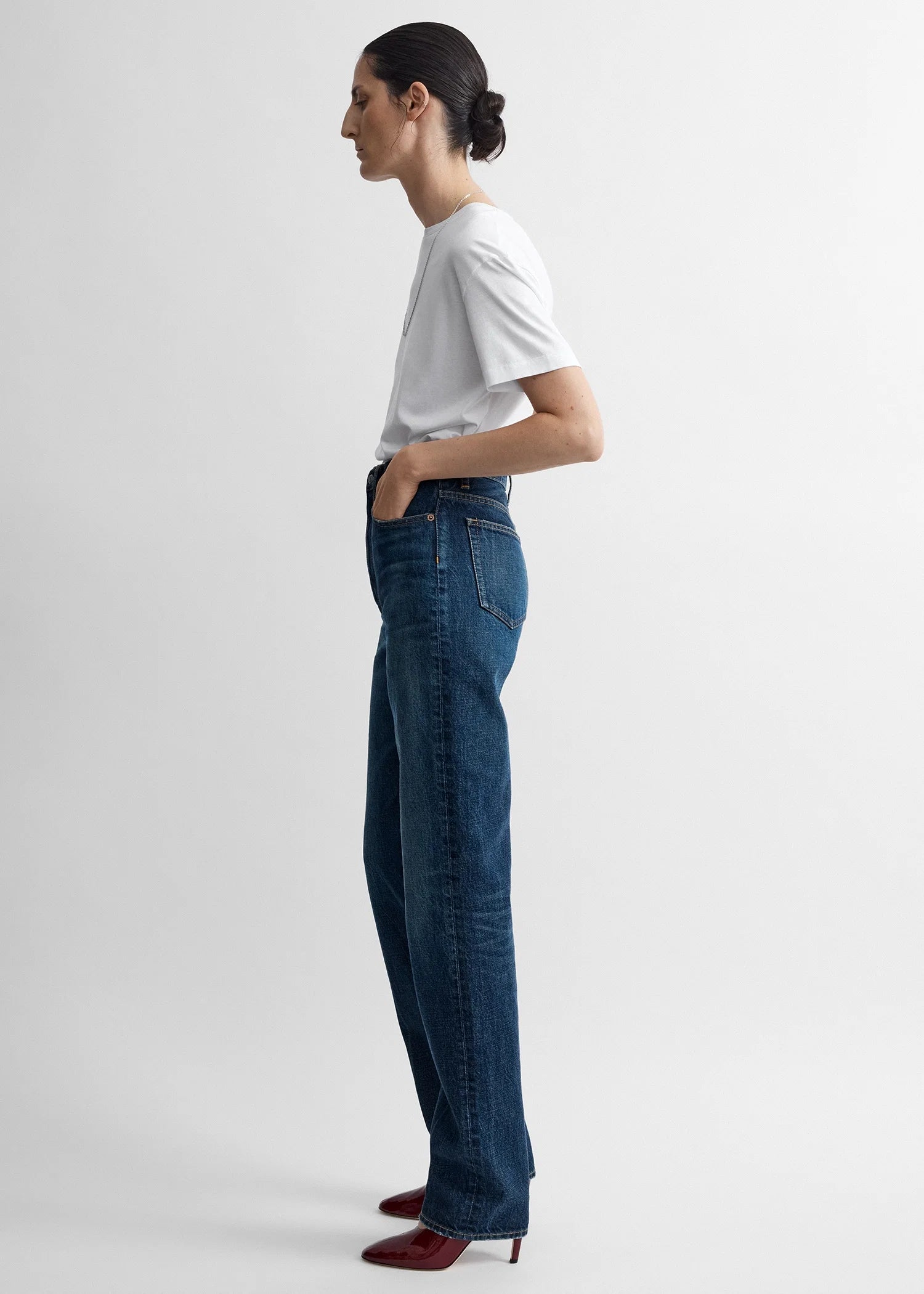 Toteme Faded Blue Classic Slim Denim Full Length Jeans