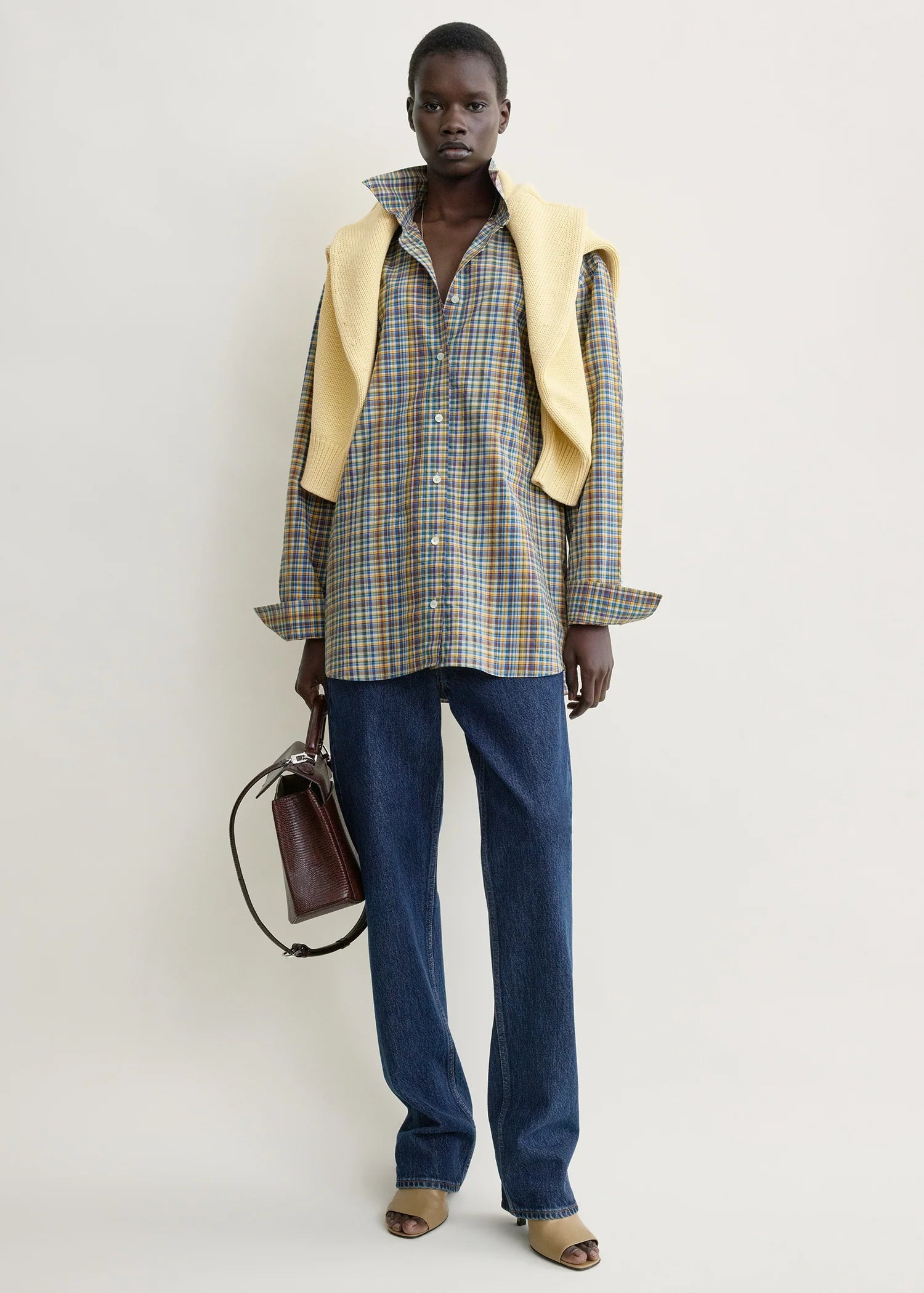 Toteme Blue/Orange Classic Check Shirt