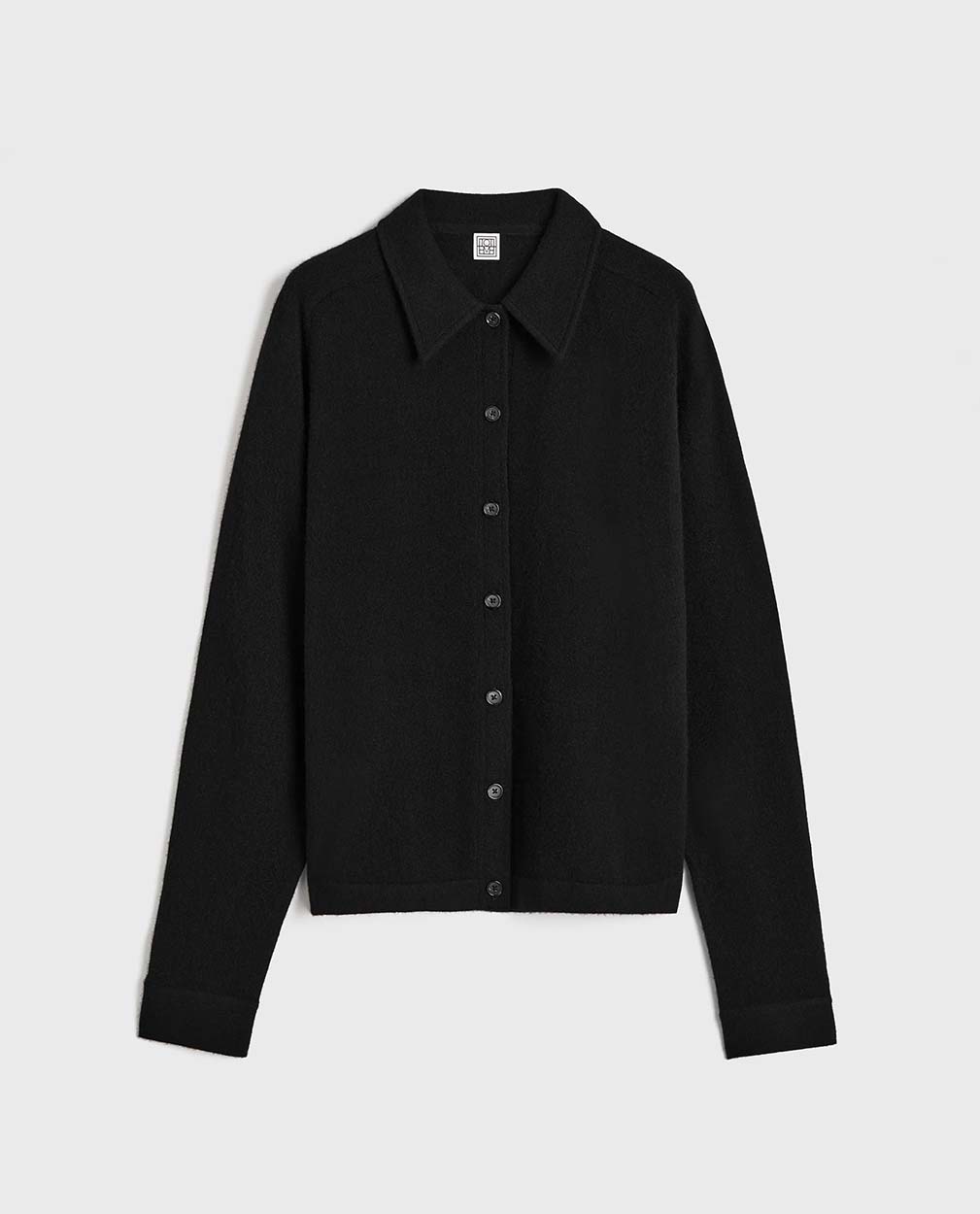 Toteme Black Raglan Sleeve Cashmere Cardigan