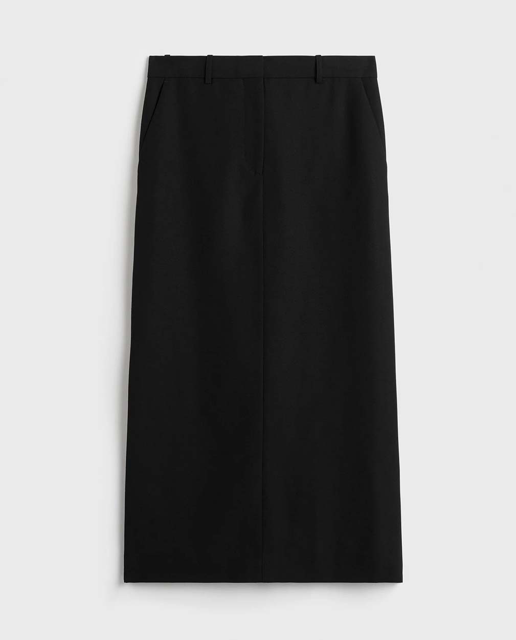 Toteme Black Low-Waist Straight Skirt