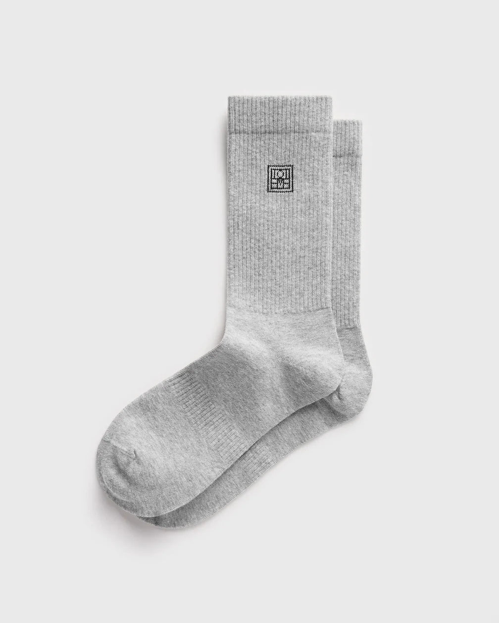 Toteme Light Grey Monogram Socks