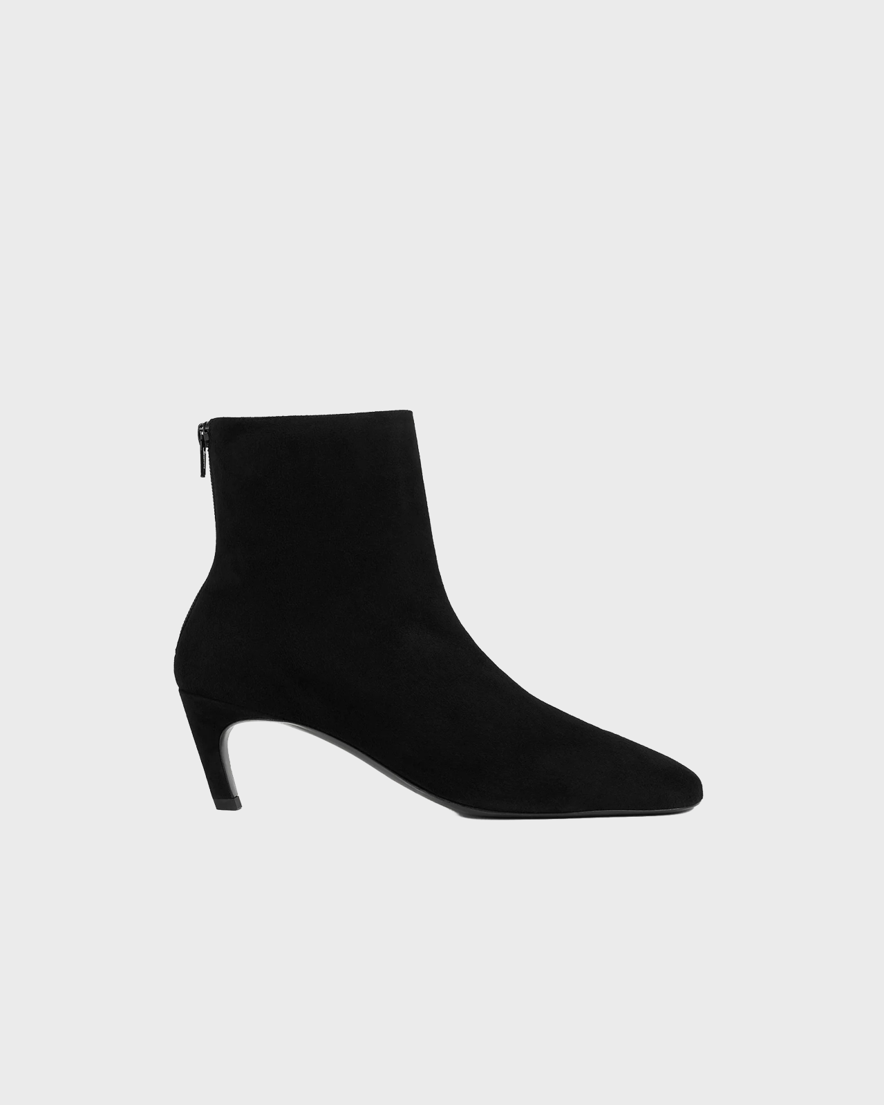 Toteme Black Soft Suede Ankle Boots