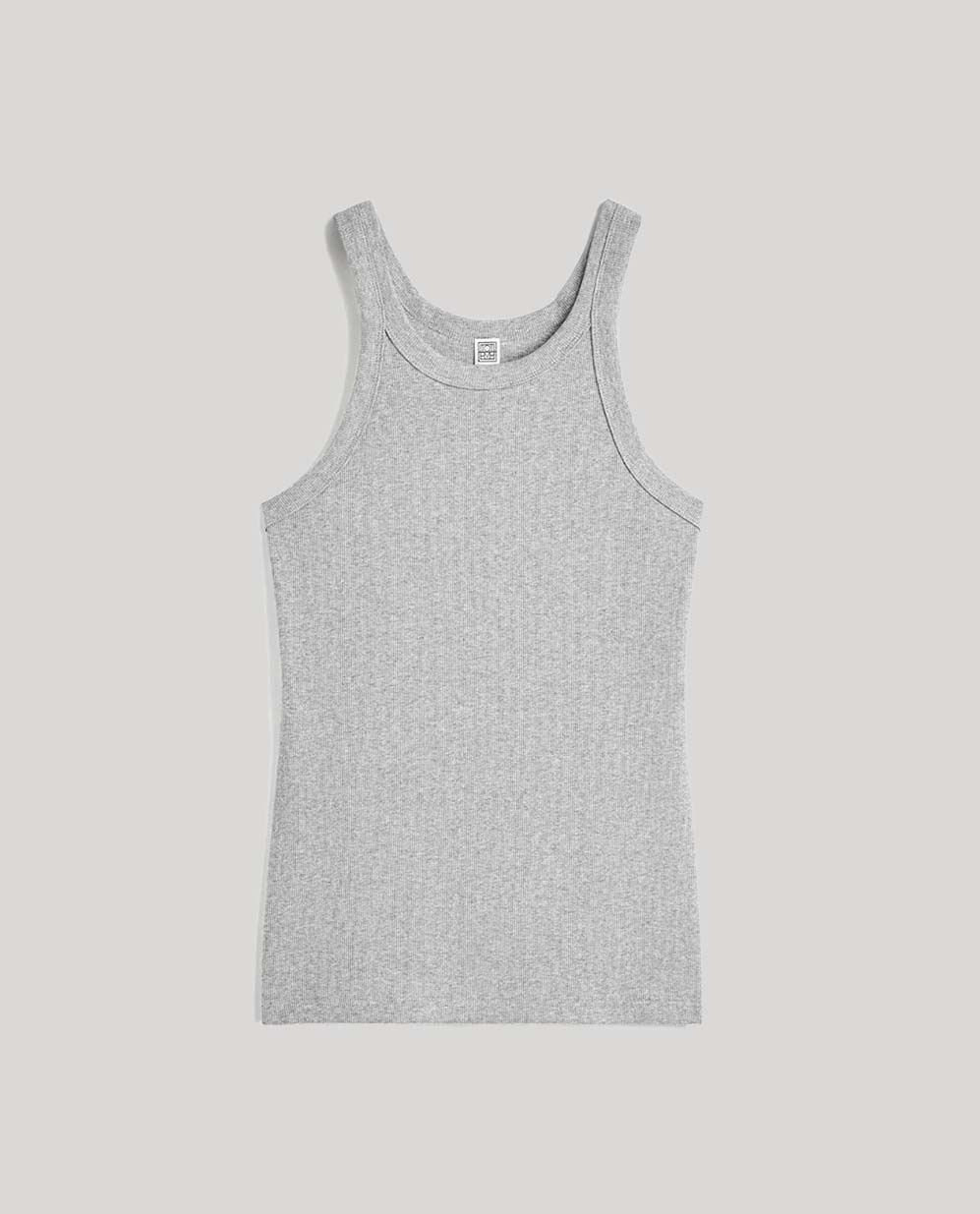 Toteme Grey Melange Curved Rib Tank