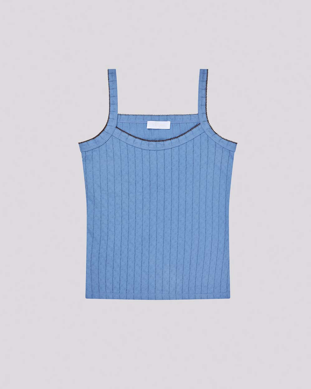 Teira 1996 Dove Blue Pointelle Top