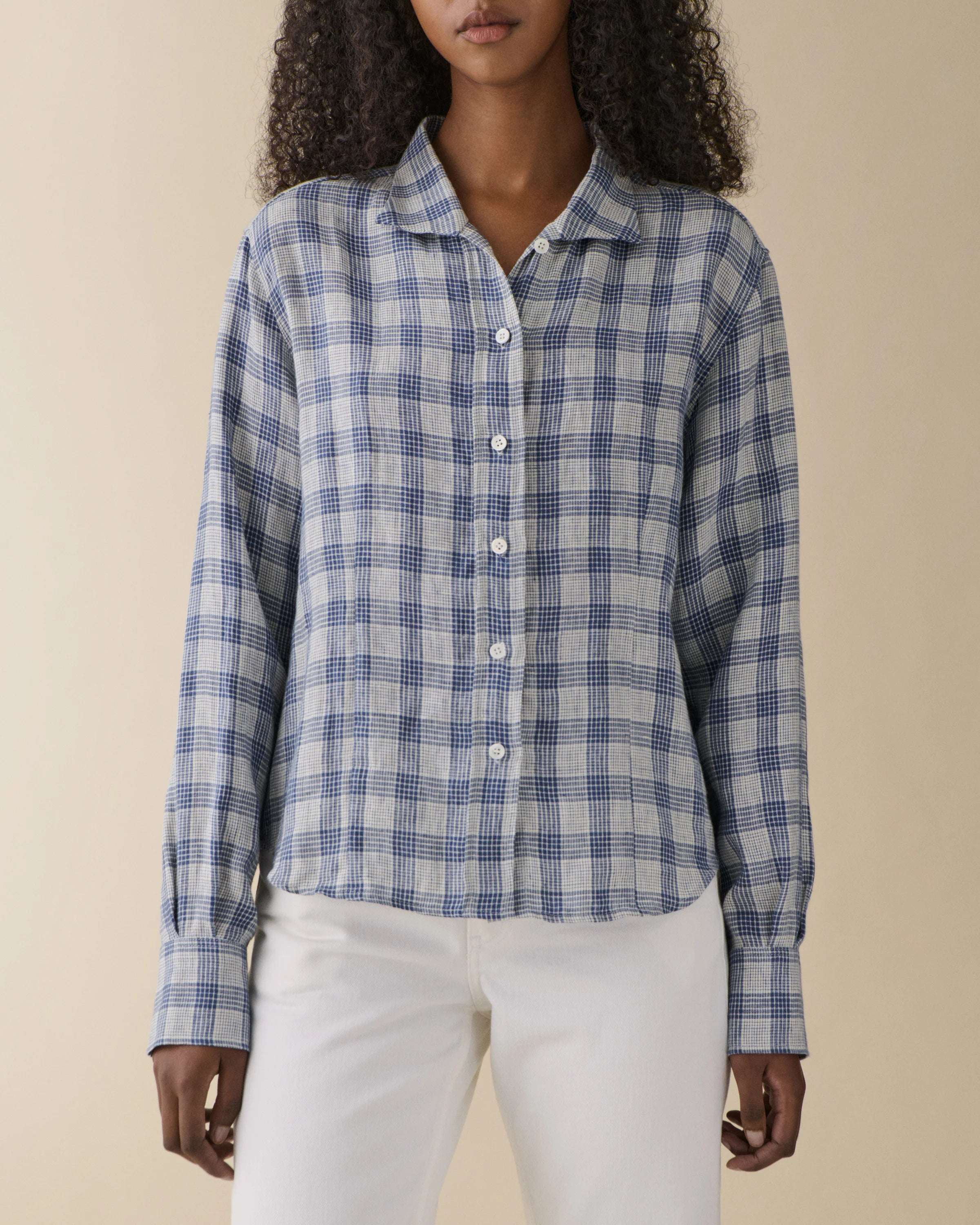 Jeanerica Blue White Check Vera Shirt