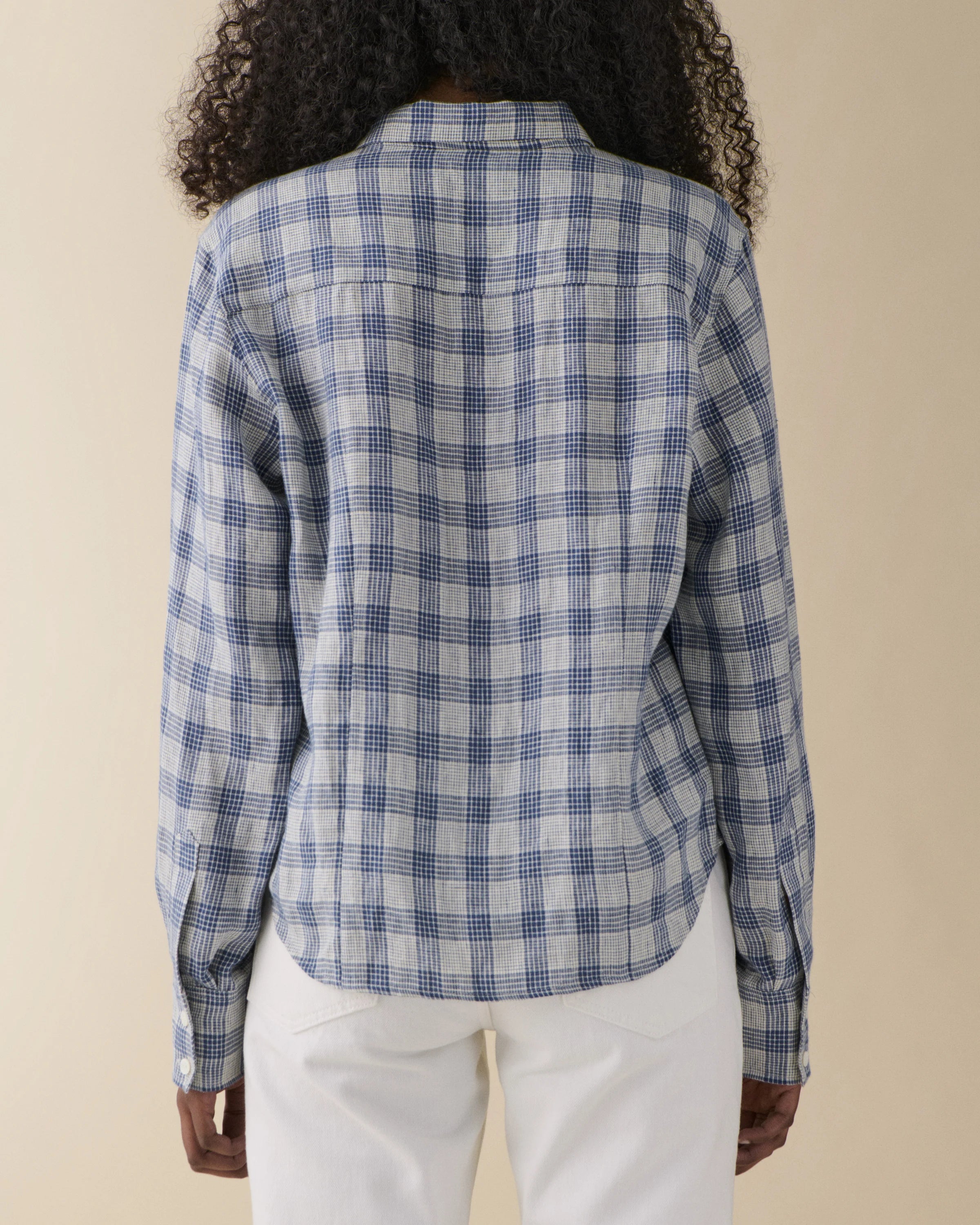 Jeanerica Blue White Check Vera Shirt
