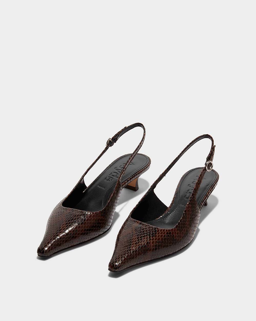 Aeyde Moka Snake Print Catrina Heels