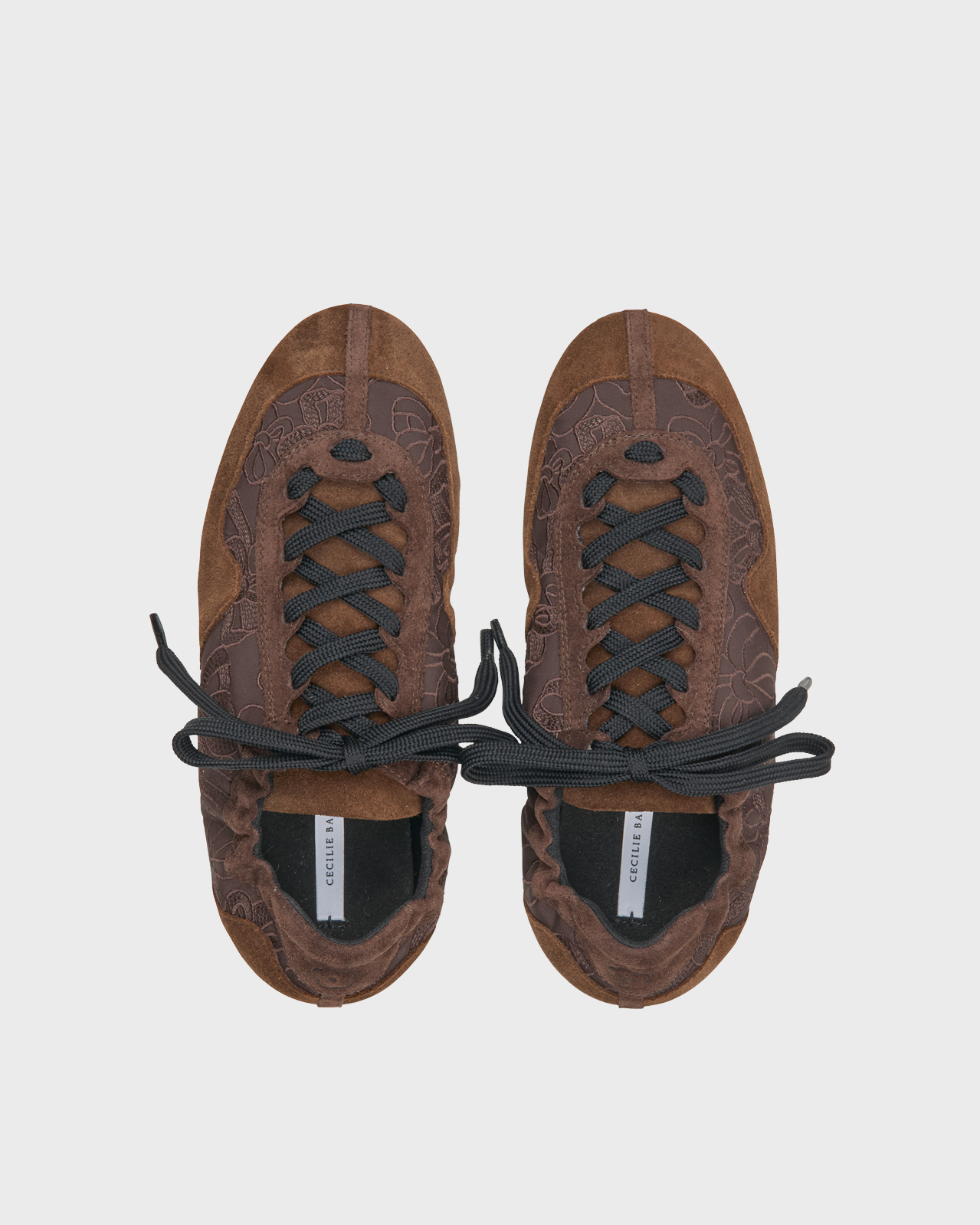 Cecilie Bahnsen Brown Blaise Soft Suede Sneakers