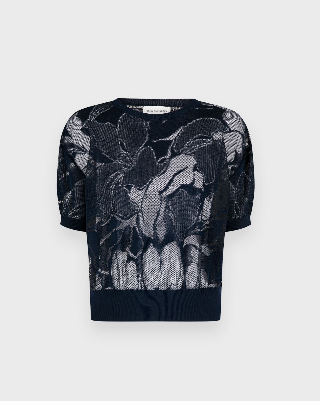 Dries Van Noten Navy Towel Sweater