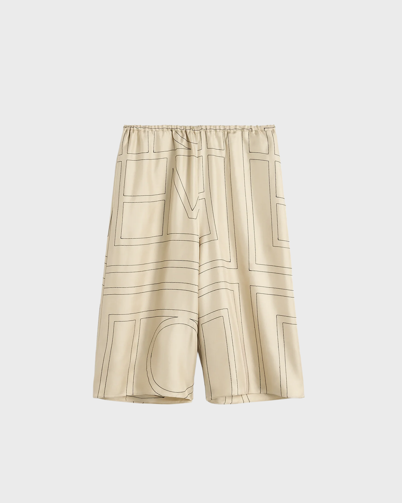 Toteme Ivory Monogram Silk PJ Culottes